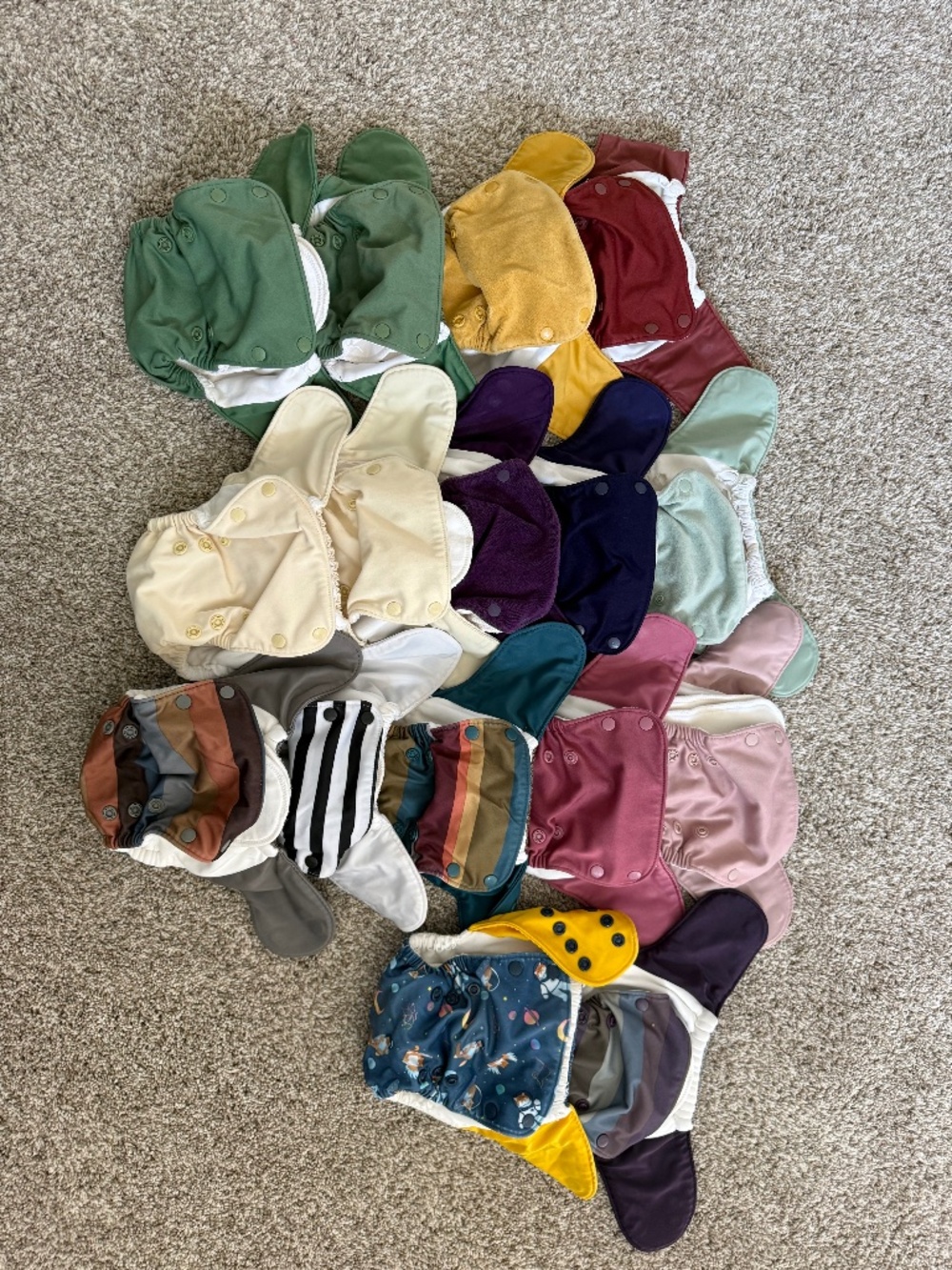 12 Grovia organic cotton all in ones
